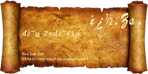 Ág Zsófia névjegykártya