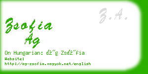zsofia ag business card